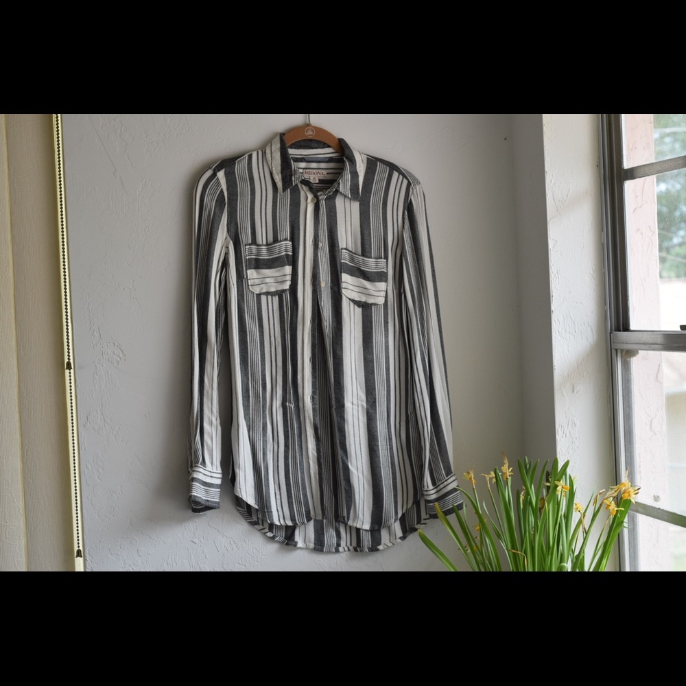 Target merona striped long sleeve top